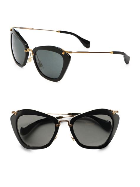 miu miu sunglasses black|Miu Miu sunglasses cat eye.